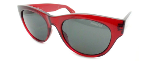 Profile View of Smith Optics Sophisticate-IMM Women Sunglasses Crystal Deep Maroon Red/Grey 54mm