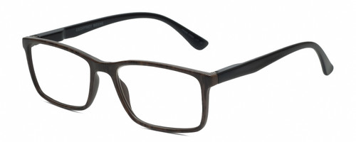 Profile View of Geoffrey Beene GBR002 Designer Single Vision Prescription Rx Eyeglasses in Grey Tortoise Havana Black Mens Rectangular Full Rim Acetate 53 mm