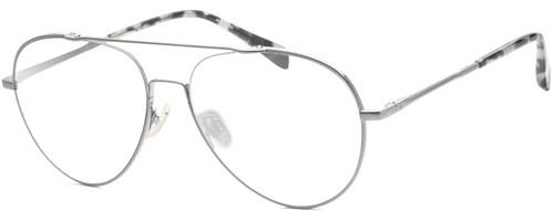 Profile View of Rag&Bone 1036 Designer Reading Eye Glasses in Rose Gold Red Tortoise Havana Unisex Pilot Full Rim Metal 58 mm