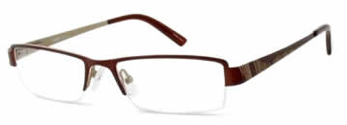 Seventeen 5381 in Brown-Gold Designer Eyeglasses :: Rx Single Vision