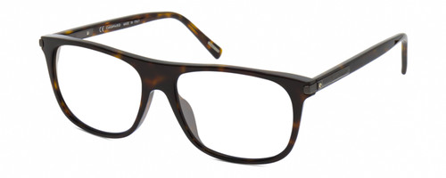 Profile View of Chopard SCH294 Designer Single Vision Prescription Rx Eyeglasses in Gloss Dark Brown Tortoise Havana Gunmetal Unisex Panthos Full Rim Acetate 57 mm