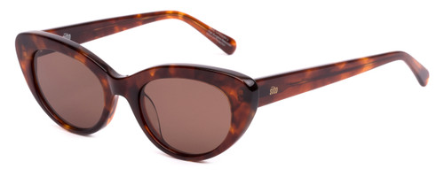 Profile View of SITO SHADES Siena Unisex Cat Eye Sunglasses in Orange Tortoise Havana/Brown 50mm