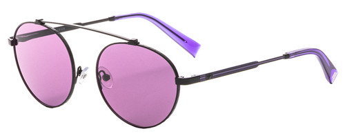 Profile View of Elton John DREAMER 2 Womens Sunglasses in Gold Fuchsia/Rose Pink Anti-Glare 54mm