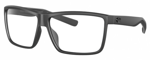 Profile View of Costa Del Mar Rinconcito Designer Single Vision Prescription Rx Eyeglasses in Matte Gray Unisex Rectangular Full Rim Acetate 60 mm