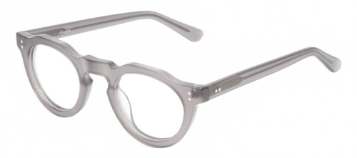 Profile View of Reptile Malayemys Designer Single Vision Prescription Rx Eyeglasses in Smoke Grey Crystal Ladies Panthos Full Rim Acetate 44 mm