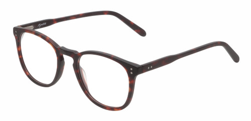 Profile View of Reptile Larachelus Unisex Designer Reading Glasses in Brown Tortoise Havana 50mm