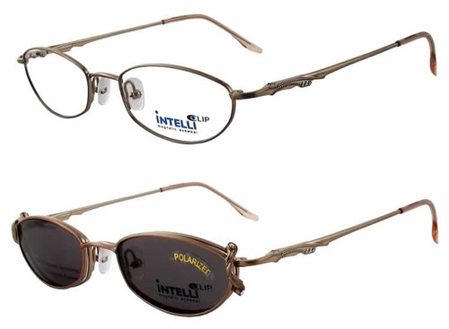 Magnetic Clip-On 750 Polarized Reading Sunglasses :: Custom Left & Right Lens