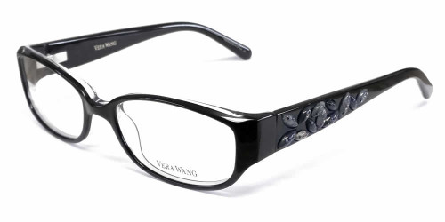 Vera Wang Designer Eyeglasses V088 in Black :: Custom Left & Right Lens