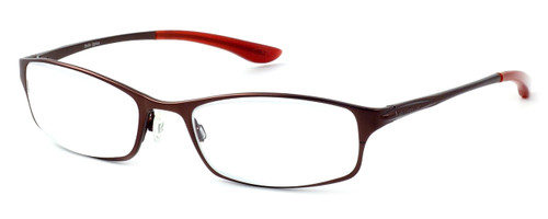 Bollé Versailles Designer Eyeglasses in Satin Brown & Red :: Rx Bi-Focal