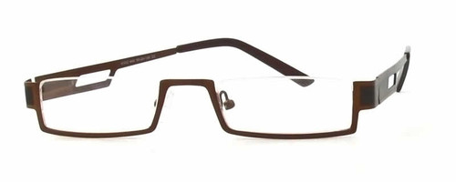 Calabria Viv Designer Eyeglasses 440 in Brown-Black :: Progressive