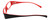 Calabria Viv Designer Eyeglasses 738 in Black-Red :: Progressive