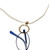 Giorgio Fedon White Pearls with Gold Loop Eyeglass Necklace