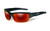 Wiley X Valor in Two-Toned Black & Polarized Crimson Mirror Lens