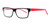 Soho 1017 in Black & Crystal Red Designer Eyeglasses :: Rx Bi-Focal