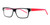 Soho 1017 in Black & Crystal Red Designer Reading Glasses