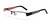 Calabria Viv Designer Eyeglasses 376 in Black & Red :: Progressive