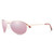Profile View of Suncloud Patrol Classic Aviator Pilot Metal Polarized Sunglasses in Rose Gold with Polar Pink Gold Mirror