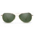 Front View of Suncloud Patrol Classic Aviator Pilot Metal Polarized Sunglasses in Gold with Polar Gray Green