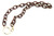 Valrose Acetate Eyeglass Necklace Crafted in France with All Natural Materials ; Light Brown Acetate Chain (Ace941-Link03L)