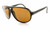 Polarized Pilot Black Amber Designer Sunglasses