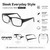 Calabria Soho 1002 Matte Black Designer Eyeglasses :: Custom Left & Right Lens
