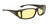 Haven Designer Fitover Sunglasses Rectangular Night Driver in Black & Night Driver Yellow Lens (LARGE)