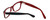 Calabria Viv Designer Reading Glasses 870 in Black-Red 55mm