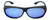 Montana Designer Fitover Sunglasses F02H in Matte Black & Polarized Blue Mirror Lens