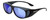 Montana Designer Fitover Sunglasses F02H in Matte Black & Polarized Blue Mirror Lens