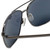 Isaac Mizrahi Designer Sunglasses Pilot in Gunmetal with Purple Mirror