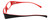 Calabria Viv 738 Black Red Designer Eyeglasses :: Rx Single Vision