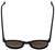 I's Oval Designer Sunglasses W1546-302 in Matte Black with Brown Lens