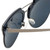 Lucky Brand Designer Sunglasses Cambria in Navy Gunmetal with Grey Lens