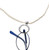 Giorgio Fedon White Pearls with Silver Loop Eyeglass Necklace