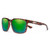 Profile View of Suncloud Hundo Polarized Sunglasses Unisex Acetate Classic Retro in Matte Tortoise with Polar Green Mirror