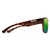 Side View of Suncloud Hundo Polarized Sunglasses Unisex Acetate Classic Retro in Matte Tortoise with Polar Green Mirror