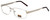 Profile View of Gotham Style Reading Glasses GS13 in Gold with Blue Light Filter + A/R Lenses
