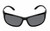 Front  View of Reptile Designer Polarized Sunglasses Whiptail in Black with Grey Lens (Whiptail-BIC)