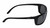 Side View of Reptile Designer Polarized Sunglasses Whiptail in Black with Grey Lens (Whiptail-BIC)