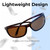 Lightweight View of Reptile Designer Polarized Sunglasses Whiptail in Tortoise with Amber Lens (Whiptail-GLD)
