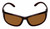 Front View of Reptile Designer Polarized Sunglasses Whiptail in Tortoise with Amber Lens (Whiptail-GLD)