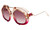 Fendi Designer Sunglasses FF0316-C48 in Dark Pink Red with Red Gradient Lens