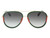 Gucci Sunglasses Green/Gold Havana/Non-Polarized Grey Gradient Lens GG0062S-003
