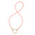 LA LOOP Tangerine/Orange Silk Stretch with Gold Plated Loop Eyeglass Necklace