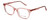 Vivid Designer Reading Eyeglasses 912 Crystal Rose Pink Clear 51 mm Progressive