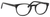 Esquire Designer Unisex Oval Frame Eyeglasses EQ1510 in Shiny Black-50 mm Custom Lens