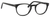 Esquire Designer Unisex Oval Frame Eyeglasses EQ1510 in Shiny Black-50 mm