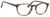 Front View of Esquire EQ1510 Olive Amber Oval Eyeglasses with Blue Light Filter + A/R Lenses 5