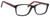 Esquire Mens EQ1546 Eyeglasses with Black Frames and Red Temples 54mm Custom Lens
