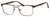 Esquire EQ1565 Mens Rectangle Frame Reading Eyeglasses in Brown 53 mm Custom Lens
